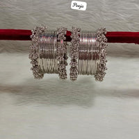 Pooja Bangles Silver Plated  Bangle Set