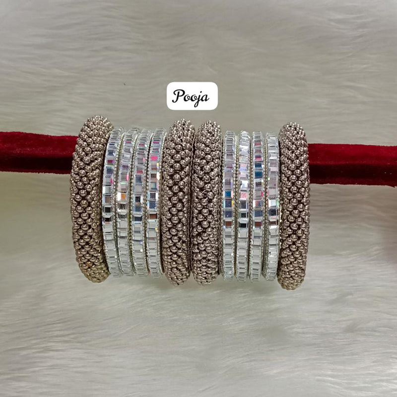 Pooja Bangles Silver Plated  Bangle Set