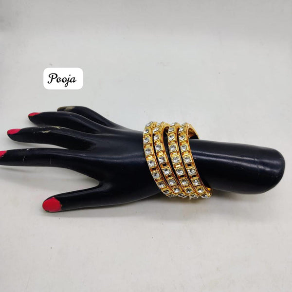 Pooja Bagles Gold Plated Bangles Set