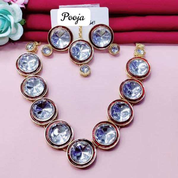 Pooja Bangles Crystal Necklace Set