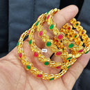 Pooja Bangles Gold Plated Pota Stone Bangles Set