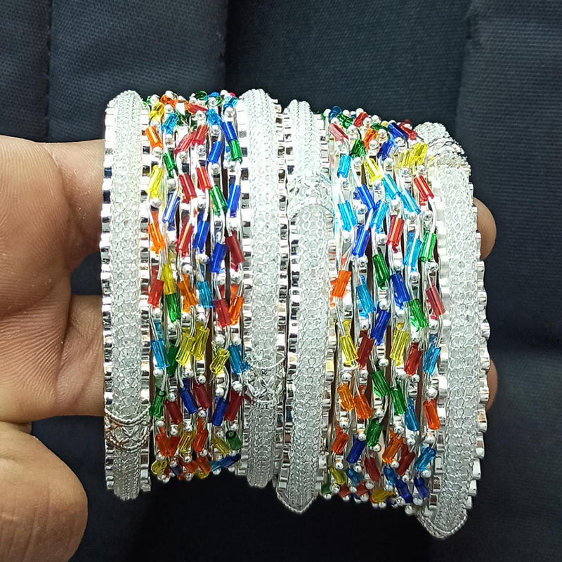 Pooja Bangles Silver Plated Bangles Set