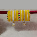 Pooja Bangles Gold Plated Austrian Stone And Velvet Bangles Set