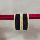 Pooja Bangles Velvet And Pearl Bangle Set