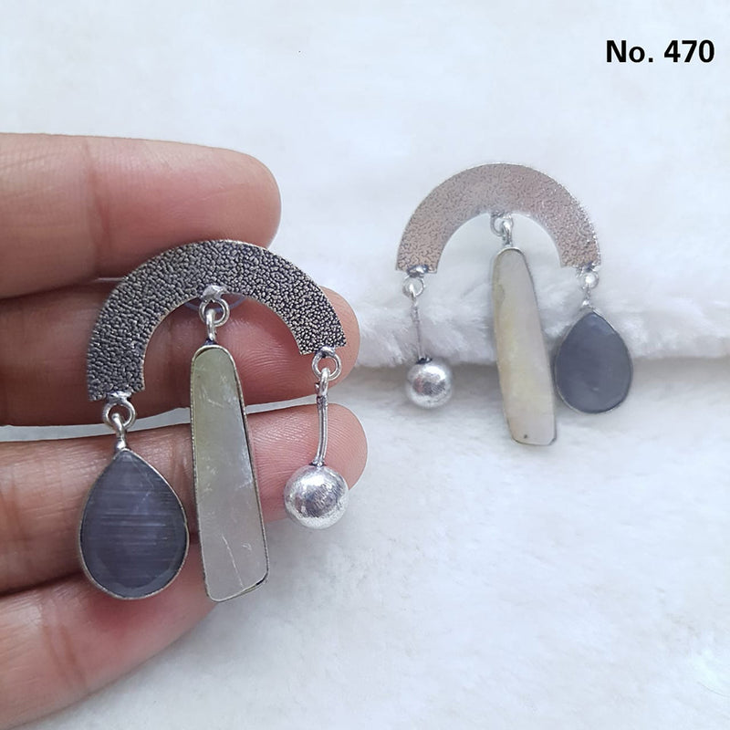 Shubhratnam Jewellers Silver Plated Dangler Earrings