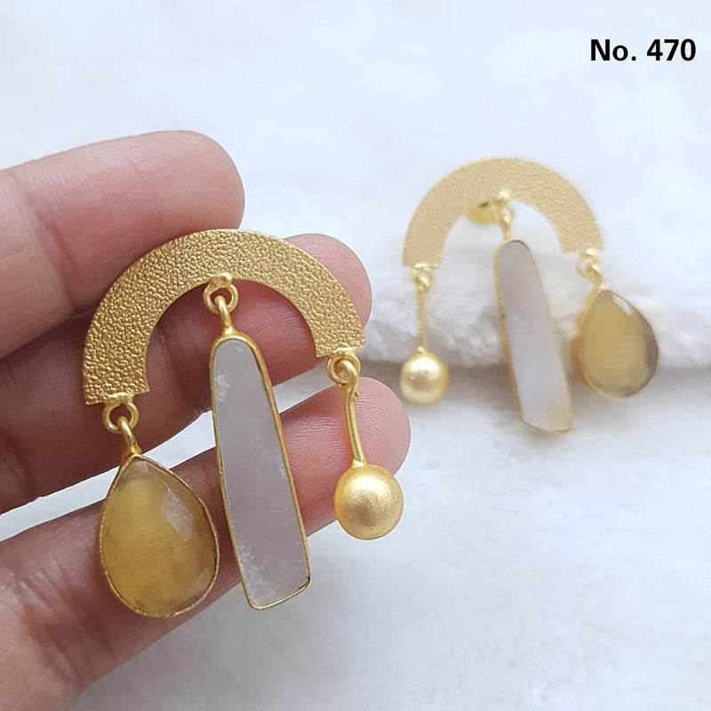 Shubhratnam Jewellers Gold Plated Dangler Earrings