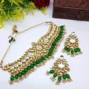 Heera Jewellers Gold Plated Kundan Stone Necklace Set