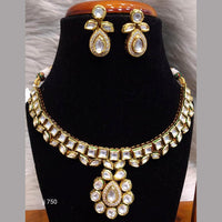 Heera Jewellers Gold Plated Kundan Stone Choker Necklace Set