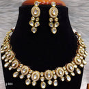 Heera Jewellers Gold Plated Kundan Stone Choker Necklace Set