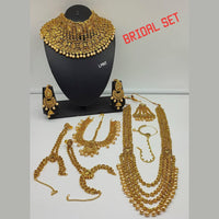 Heera Jewellers Gold Plated Kundan Stone & Beads Bridal Set