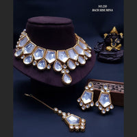 Heera Jewellers Gold Plated Kundan Stone Choker Necklace Set