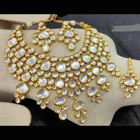 Heera Jewellers Gold Plated Kundan Stone Choker Necklace Set