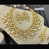 Heera Jewellers Gold Plated Kundan Stone Choker Necklace Set