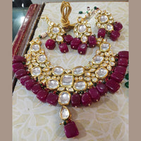 Heera Jewellers Gold Plated Kundan Stone Choker Necklace Set