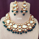 Heera Jewellers Gold Plated Kundan Stone Choker Necklace Set