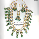 Heera Jewellers Gold Plated Kundan Stone & Beads Necklace Set