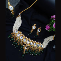 Heera Jewellers Gold Plated Kundan Stone Necklace Set