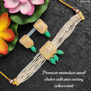 Heera Jewellers Gold Plated Meenakari Choker Necklace Set