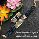 Heera Jewellers Gold Plated Meenakari Choker Necklace Set