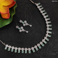 Heera Jewellers American Diamond Stylish Fancy Necklace Set