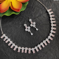 Heera Jewellers American Diamond Stylish Fancy Necklace Set