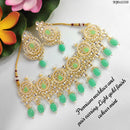 Heera Jewellers Gold Plated Kundan Stone Choker Necklace Set