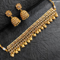 Heera Jewellers Reverse Ad Stone Choker Necklace Set