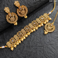 Heera Jewellers Reverse Ad Stone Choker Necklace Set