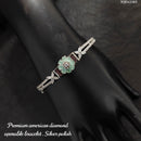 Heera Jewellers Silver Plated AD Stone Openable Bracelet