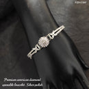 Heera Jewellers Silver Plated AD Stone Openable Bracelet