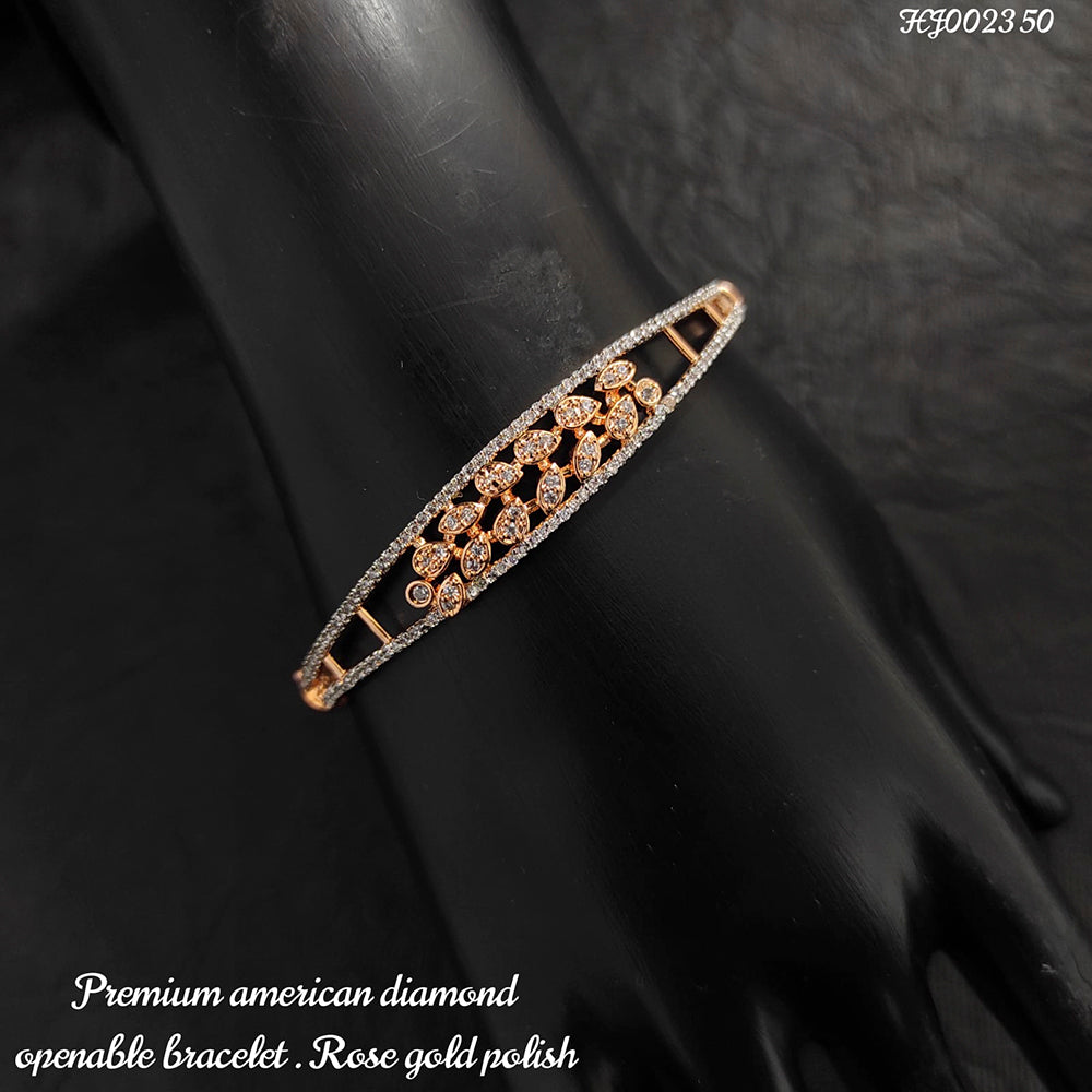 Heera Jewellers 2Tone Plated AD Stone Openable Bracelet