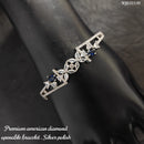 Heera Jewellers Silver Plated AD Stone Openable Bracelet