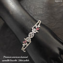 Heera Jewellers Silver Plated AD Stone Openable Bracelet