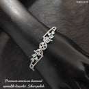 Heera Jewellers Silver Plated AD Stone Openable Bracelet