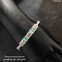 Heera Jewellers Silver Plated AD Stone Openable Bracelet