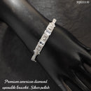 Heera Jewellers Silver Plated AD Stone Openable Bracelet