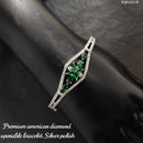 Heera Jewellers Silver Plated AD Stone Openable Bracelet