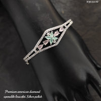 Heera Jewellers Silver Plated AD Stone Openable Bracelet