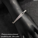 Heera Jewellers Silver Plated AD Stone Openable Bracelet