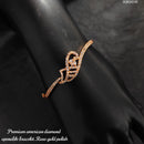 Heera Jewellers Rose Gold Plated AD Stone Openable Bracelet