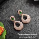 Heera Jewellers Rose Gold Plated AD Stone Dangler Earrings