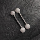 Heera Jewellers Silver Plated AD Stone Earrings