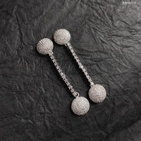 Heera Jewellers Silver Plated AD Stone Earrings