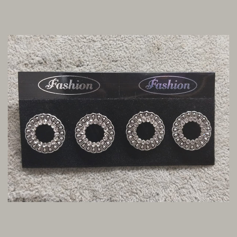 Tahura Oxidised Plated Stud Earrings