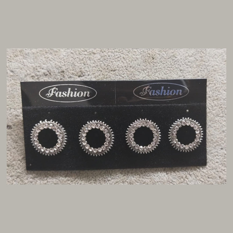 Tahura Oxidised Plated Stud Earrings