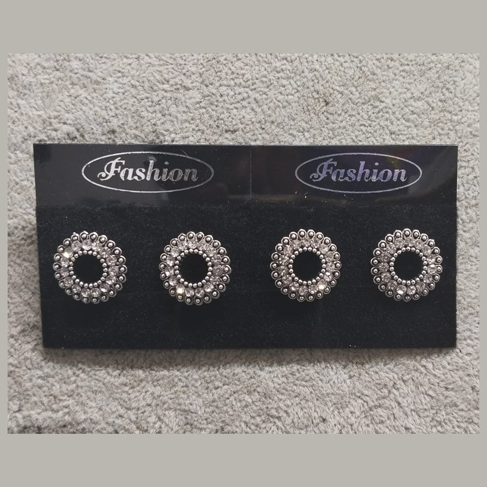 Tahura Oxidised Plated Stud Earrings