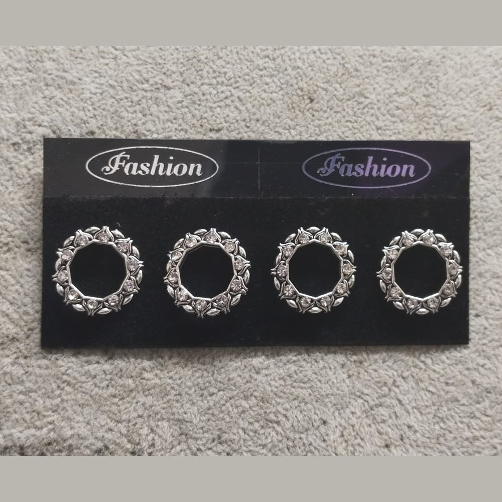 Tahura Oxidised Plated Stud Earrings