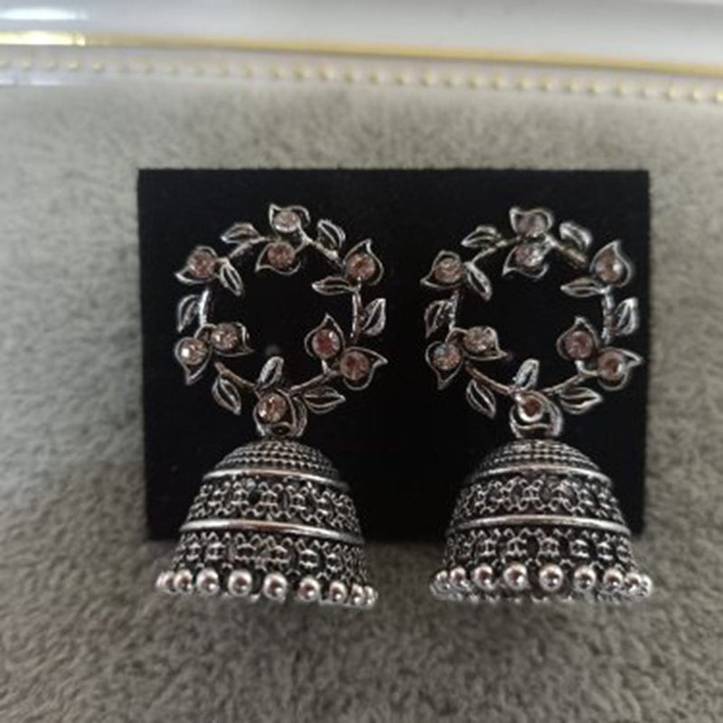 Tahura Oxidised Plated Jhumki Earrings