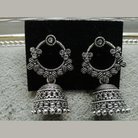 Tahura Oxidised Plated Jhumki Earrings