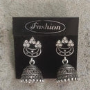 Tahura Oxidised Plated Jhumki Earrings